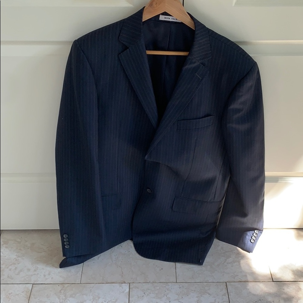 Moda Italia navy suit jacket and pants